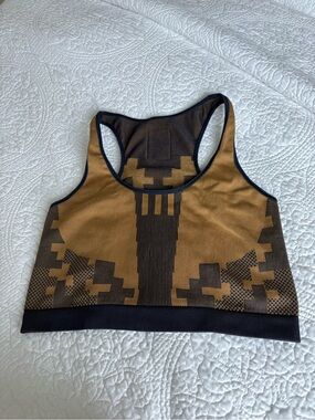 Adidas Brown and Black Geometric Racerback Tank Top and matching Cover up
